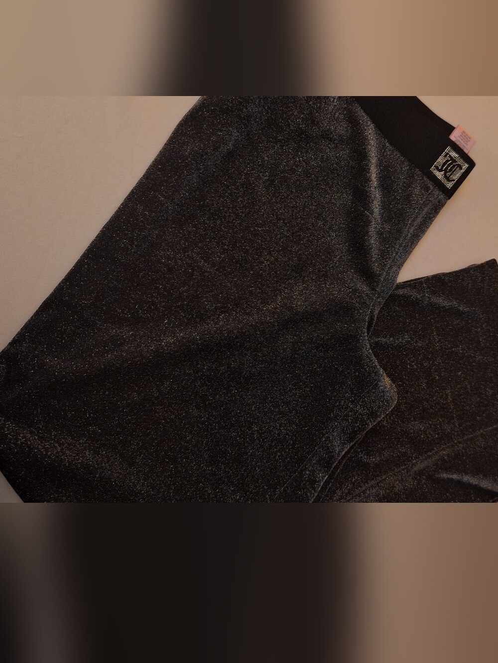 Juicy Couture Black Sparkle Logo Pants